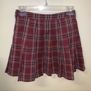 Plaid Pleated Skirt